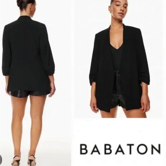 Aritzia Babaton Power Hip Blazer Black Size 4 - Picture 2 of 15